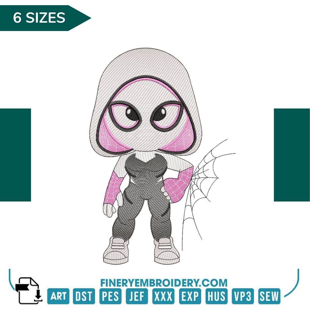 Super Heroes Embroidery Pack - 7 Designs in 6 Different Sizes - Image 3