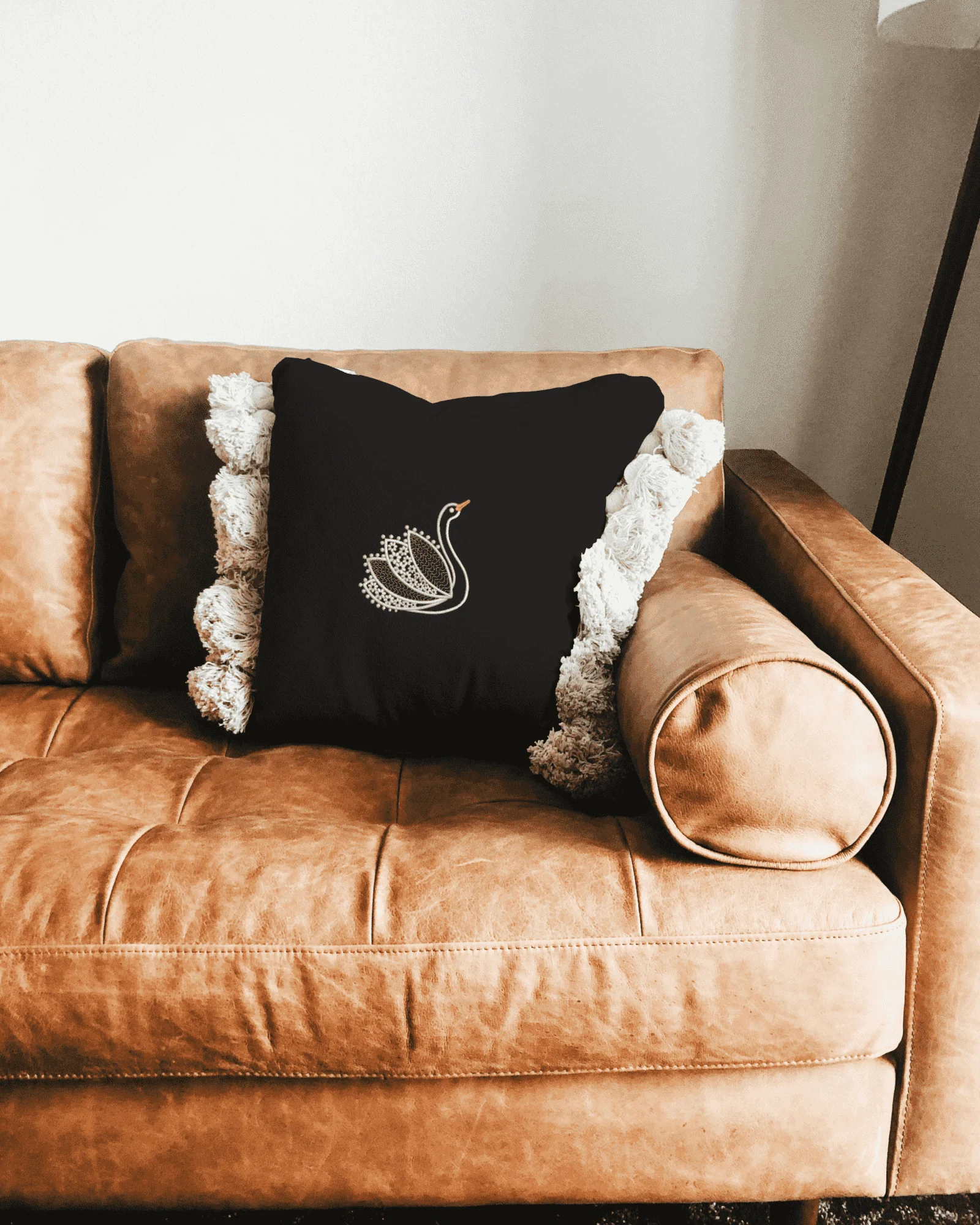 Swan Serenity 5: Exquisite White Embroidery Design - Image 2