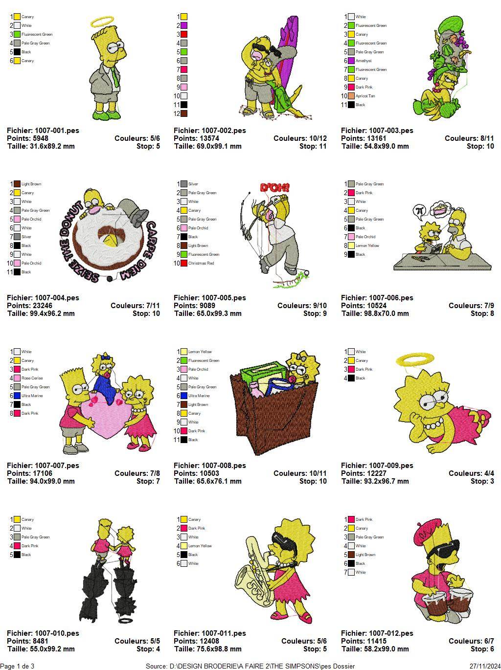 The Ultimate Simpsons Embroidery Design Pack – Bring Springfield to Life! - Image 2