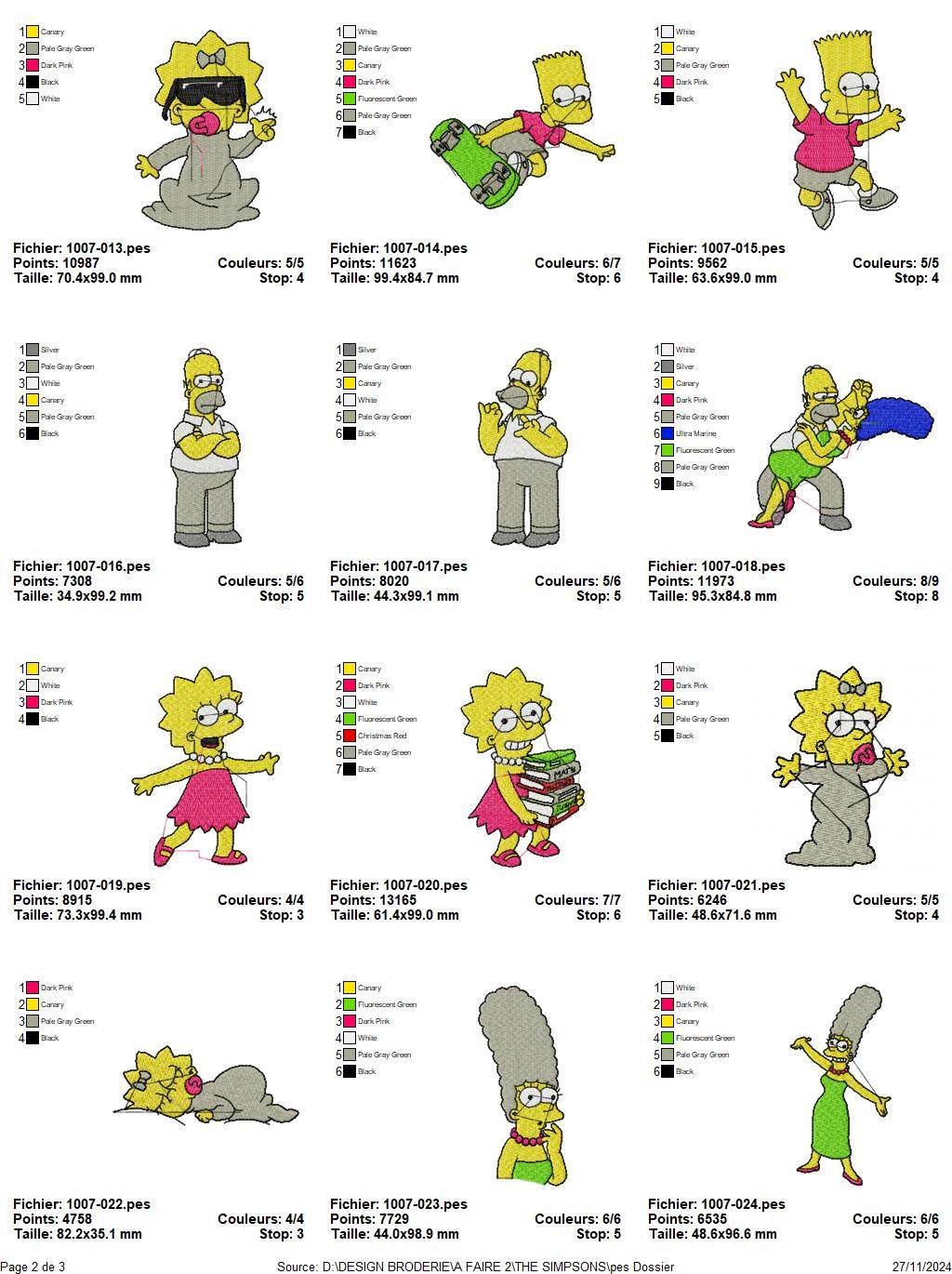 The Ultimate Simpsons Embroidery Design Pack – Bring Springfield to Life! - Image 3