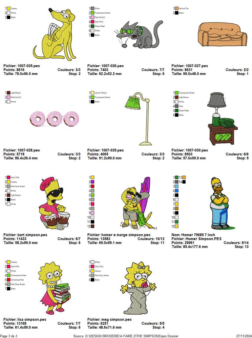 The Ultimate Simpsons Embroidery Design Pack – Bring Springfield to Life! - Image 4