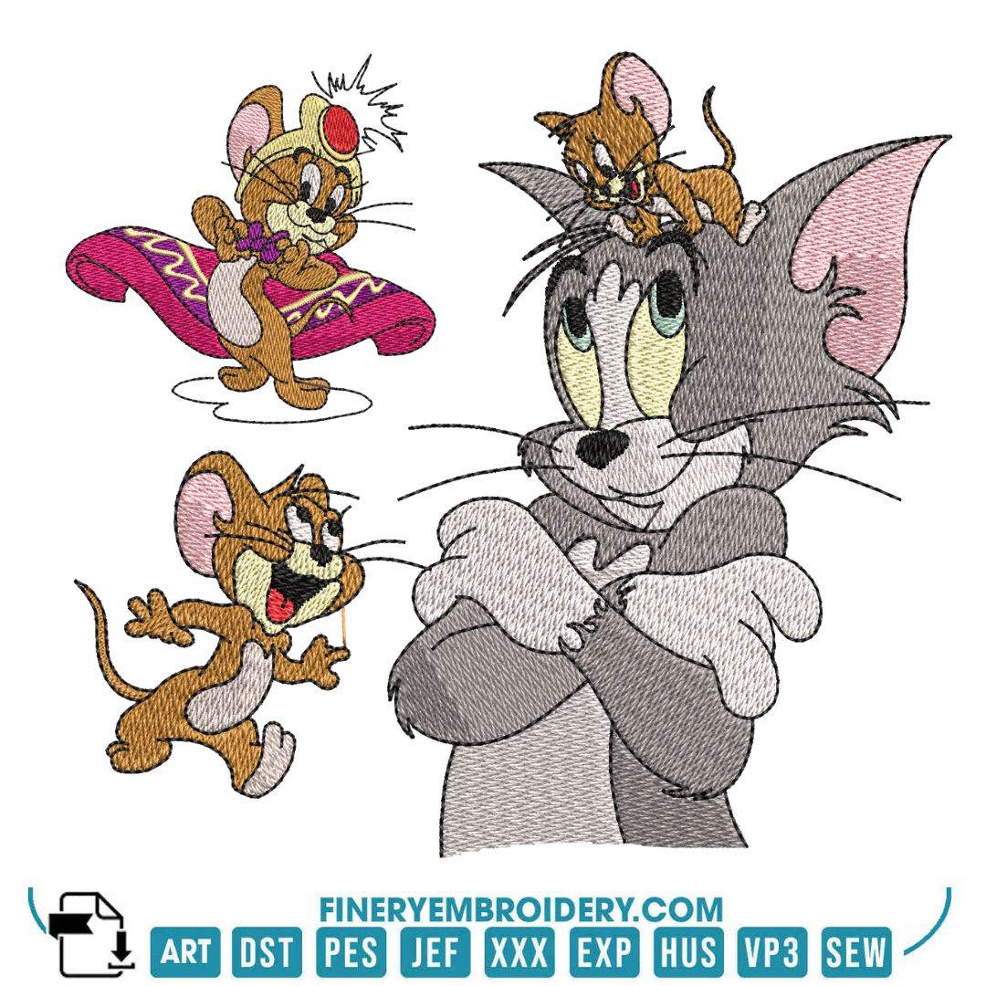 Tom & Jerry Ultimate Embroidery Pack – 23 Designs for Endless Creativity! - Image 2
