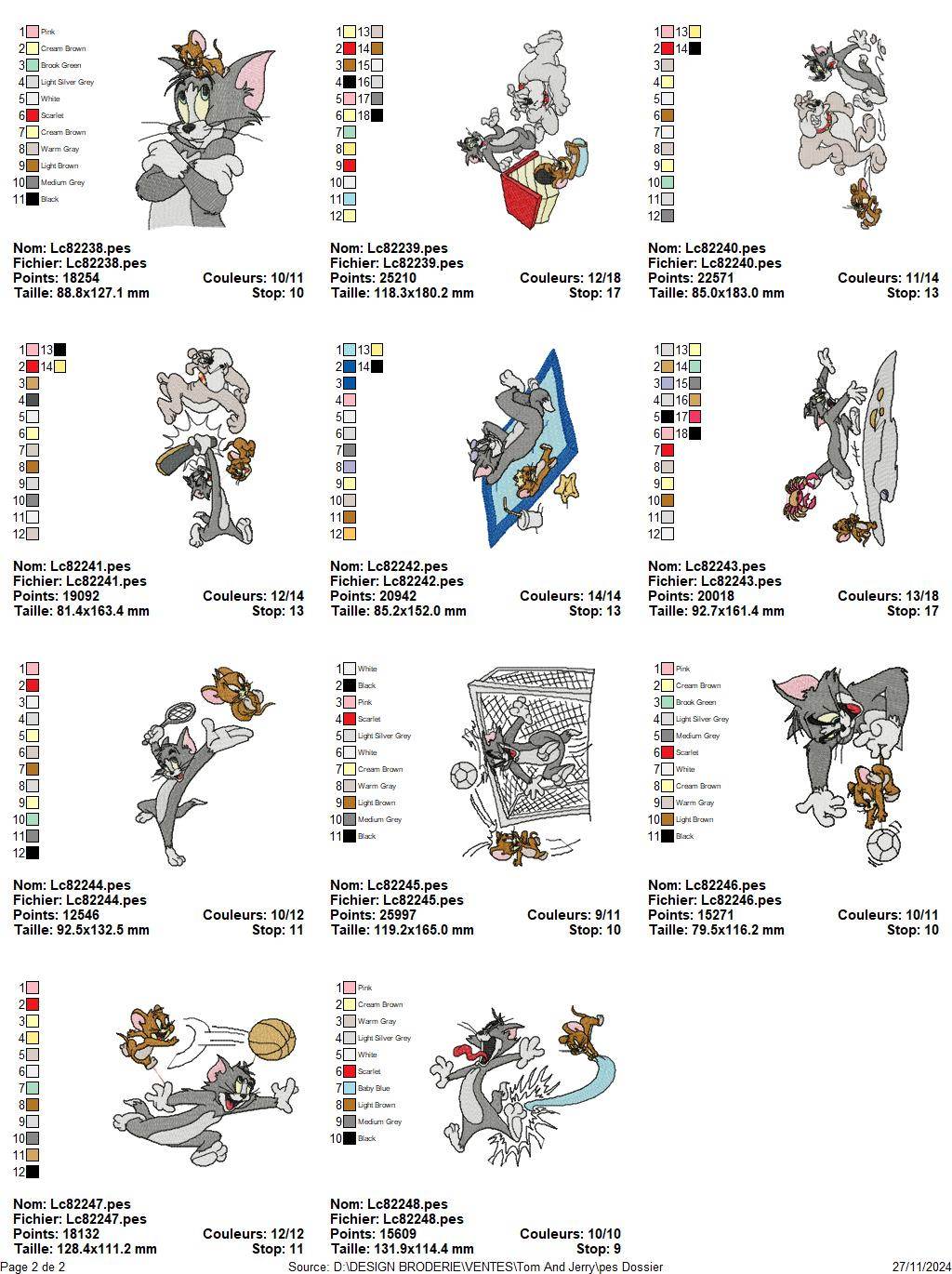 Tom & Jerry Ultimate Embroidery Pack – 23 Designs for Endless Creativity! - Image 4