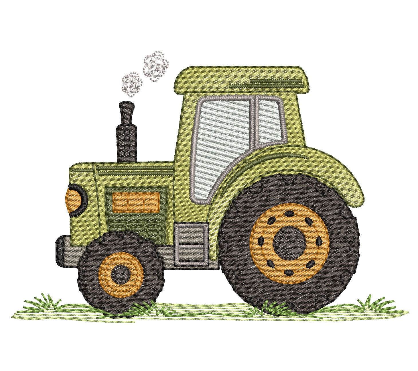 Tractor embroidery design– 7 Sizes - Image 2