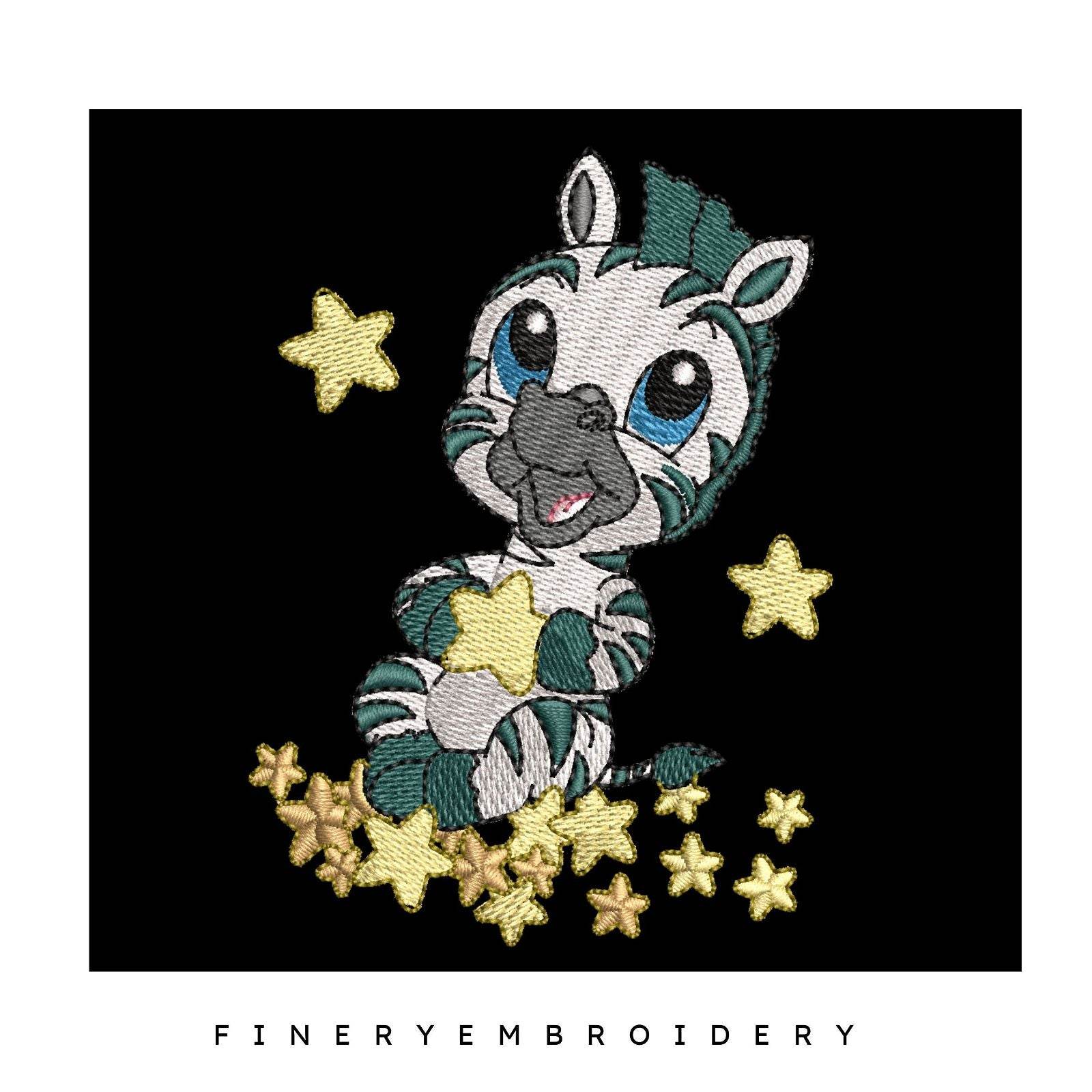 Whimsical Zebra Embroidery Pack: 10 Fun Scenes - Embroidery Designs - Image 4